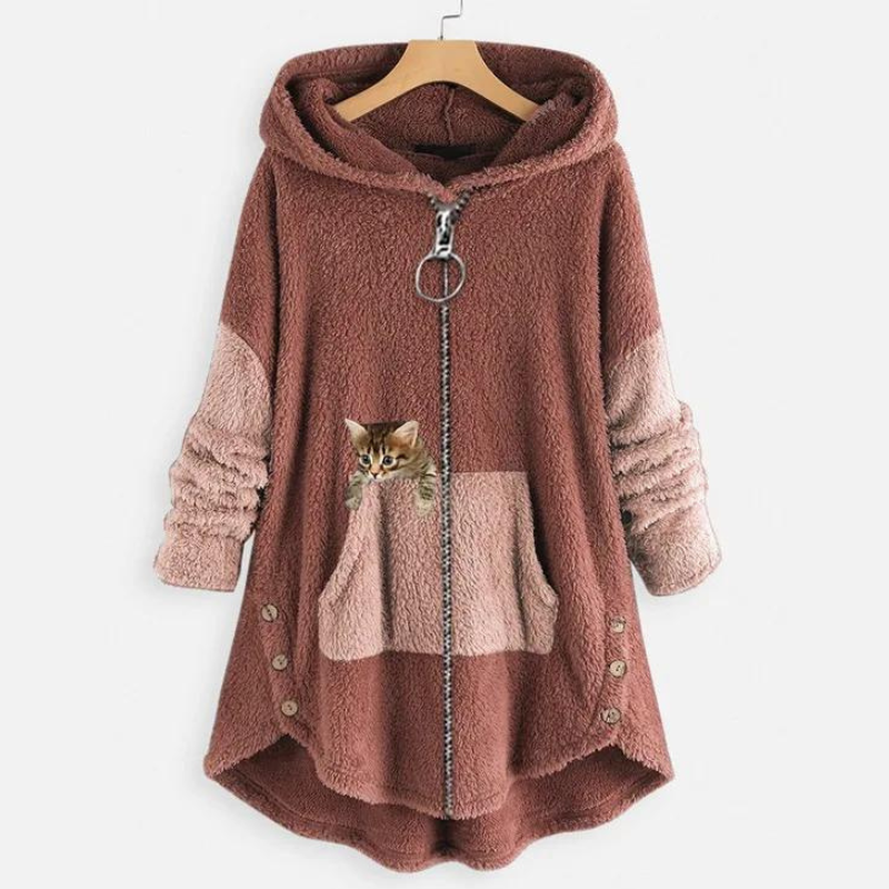 Clara | Flauschiger Winterhoodie mit Kapuze für Damen
