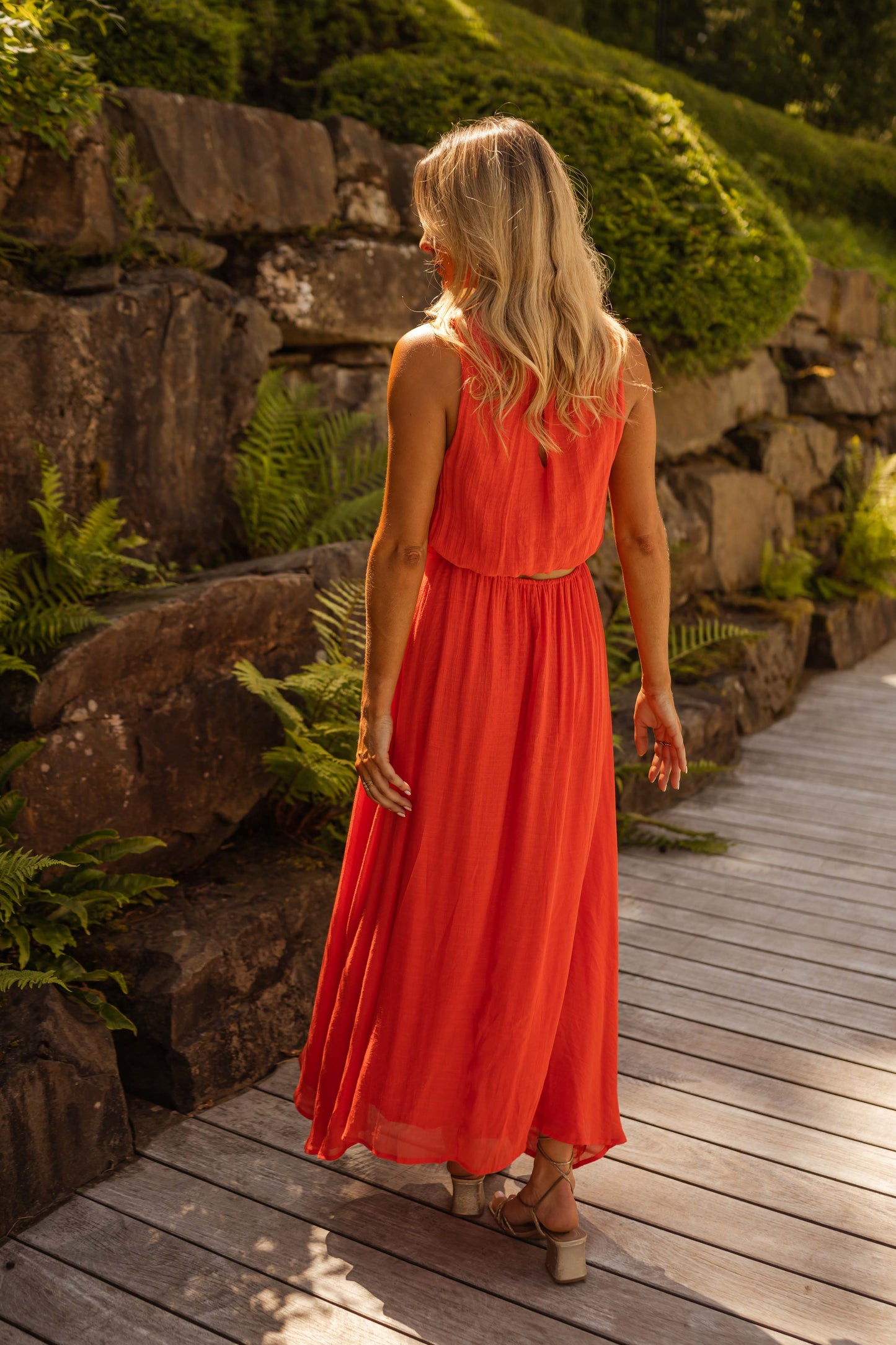 Mira | Elegantes Sommerkleid in kräftigem Orange