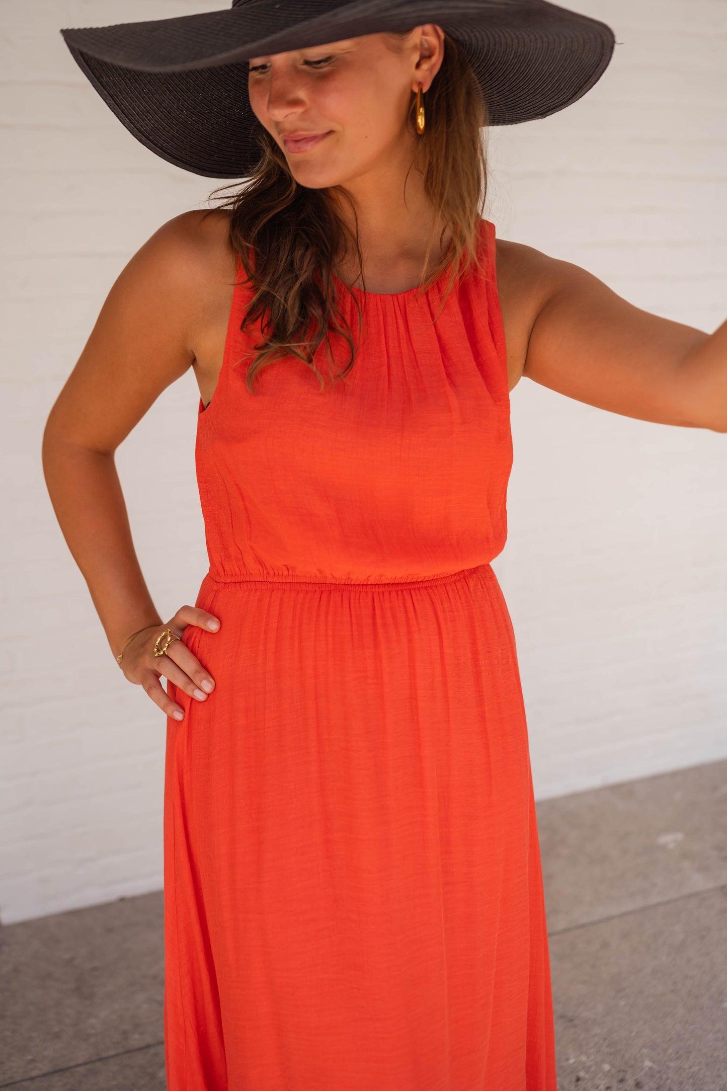 Mira | Elegantes Sommerkleid in kräftigem Orange