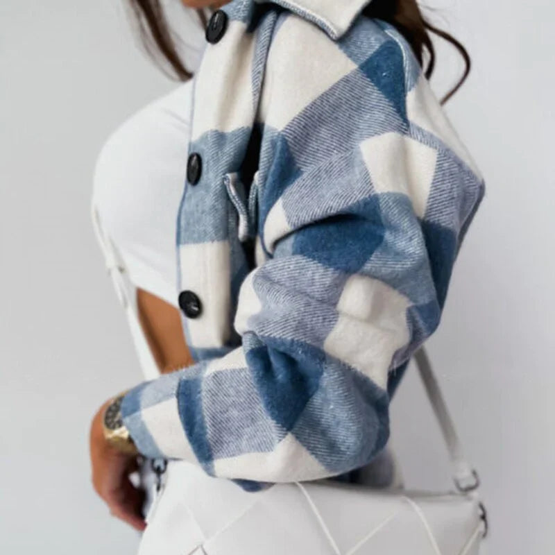 Clara | Stylische & bequeme Herbst-Karierte Jacke