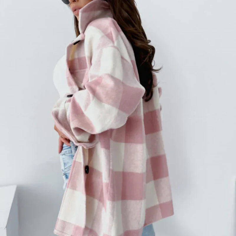 Clara | Stylische & bequeme Herbst-Karierte Jacke