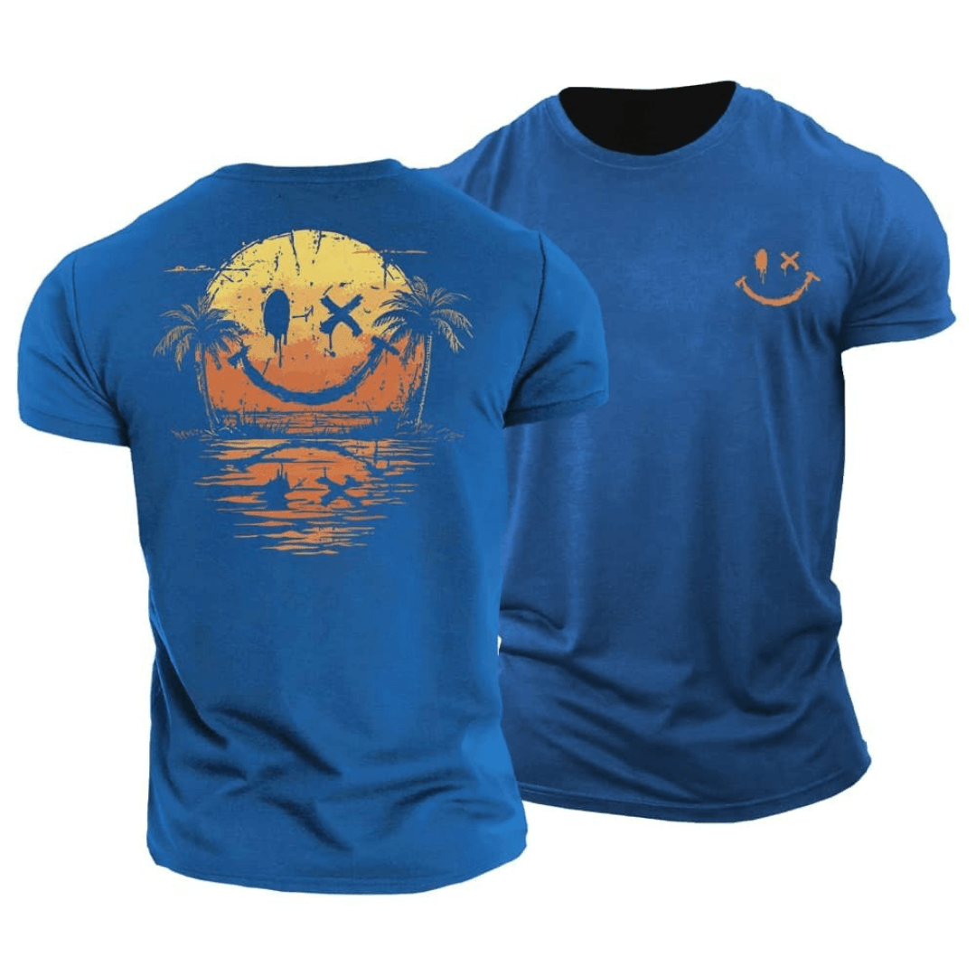 Leon | Sommerliches Herren T-Shirt Smiley Look