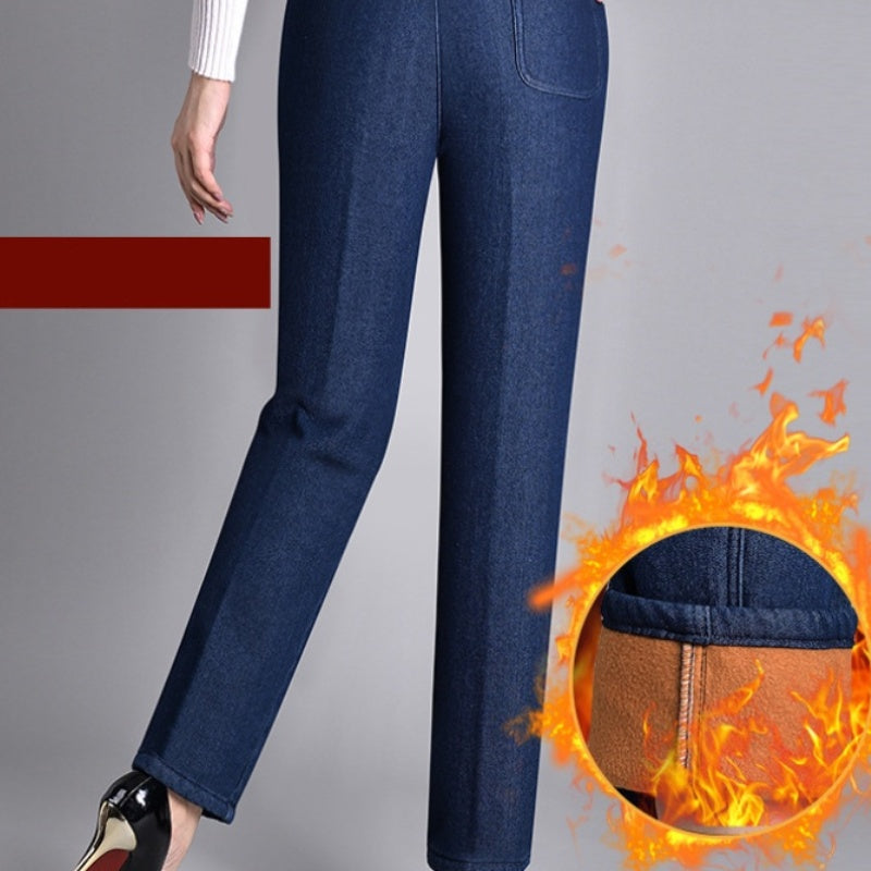 Eva | Elegante Damenjeans mit hohem Bund und Seitentaschen