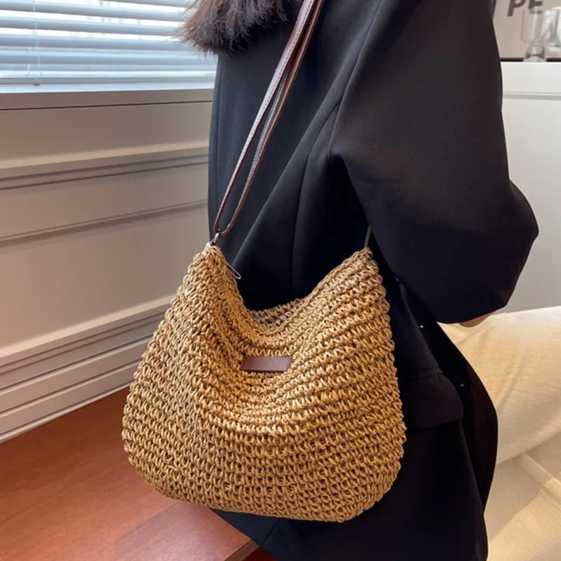 Nina | Modische Stroh-Tasche für sonnige Alltagstage