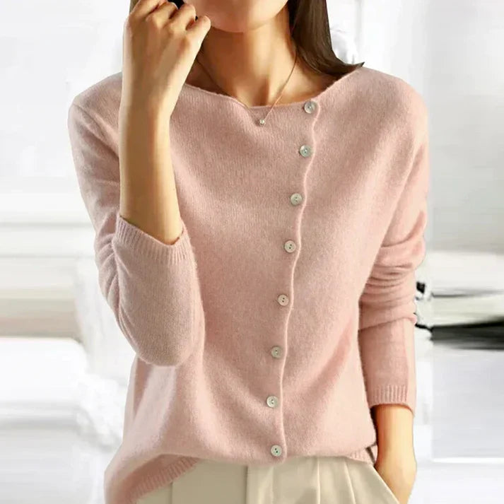 Sophie | Einfacher langärmeliger Pullover für Damen