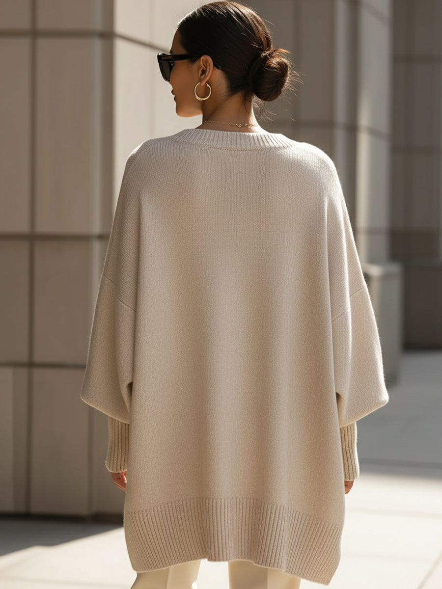 Sophie | Feiner Pullover mit modernem Asymmetrie-Detail