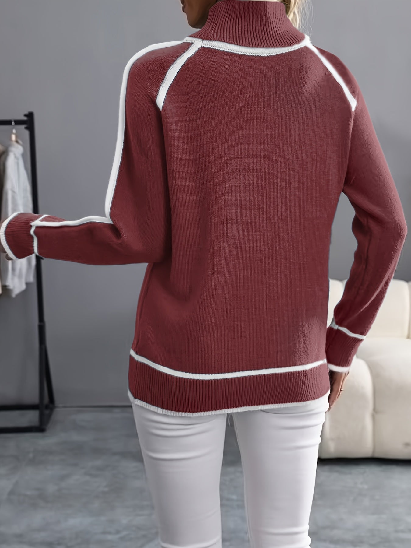 Clara | Gemütlicher Strickpullover mit hohem Rollkragen