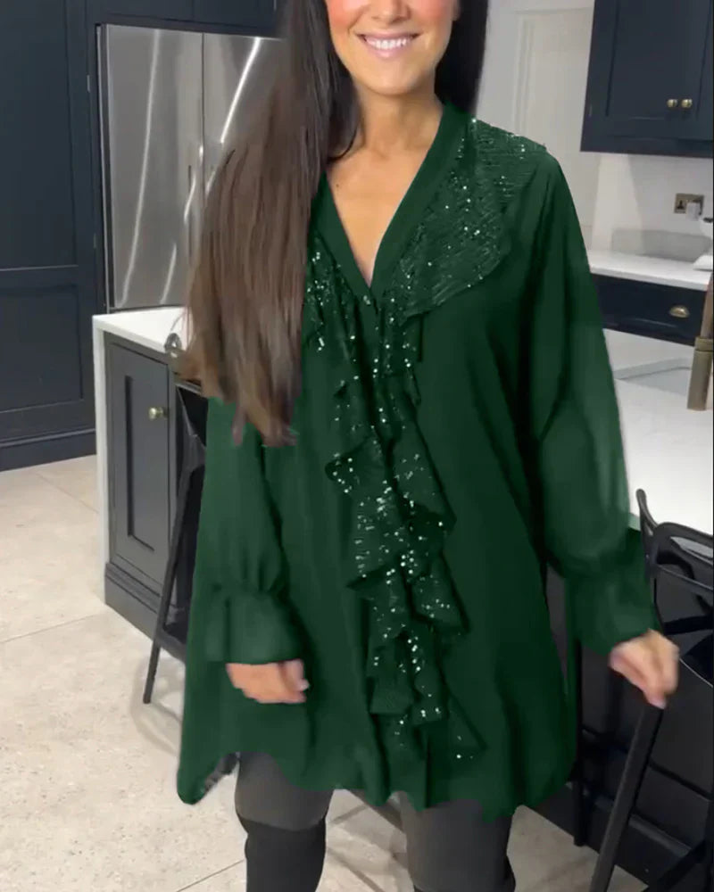Lina | Elegante Bluse für Damen mit Volantbesatz