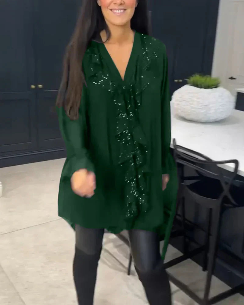 Lina | Elegante Bluse für Damen mit Volantbesatz
