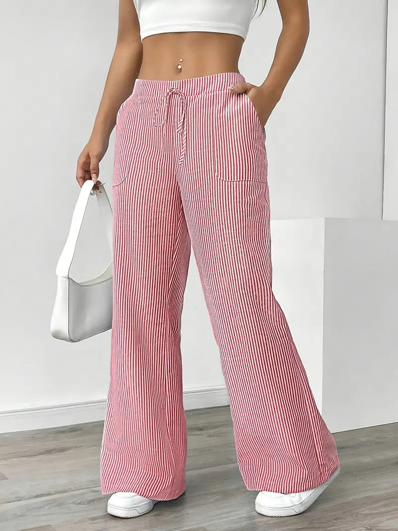 Clara | Elegante gestreifte Hose mit praktischen Taschen
