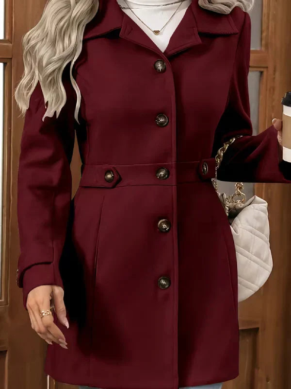 Laura | Eleganter Tweed-Wintermantel Damen chic
