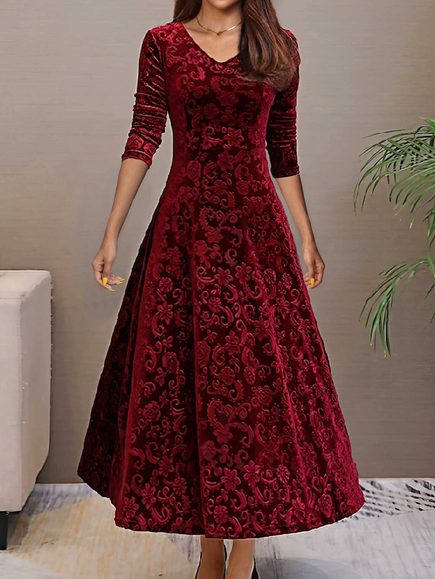 Isabella | Damen Samtkleid elegant modern stilvoll