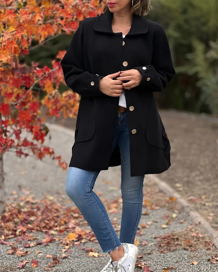 Lina | Weicher Wintermantel mit modischem Kragen