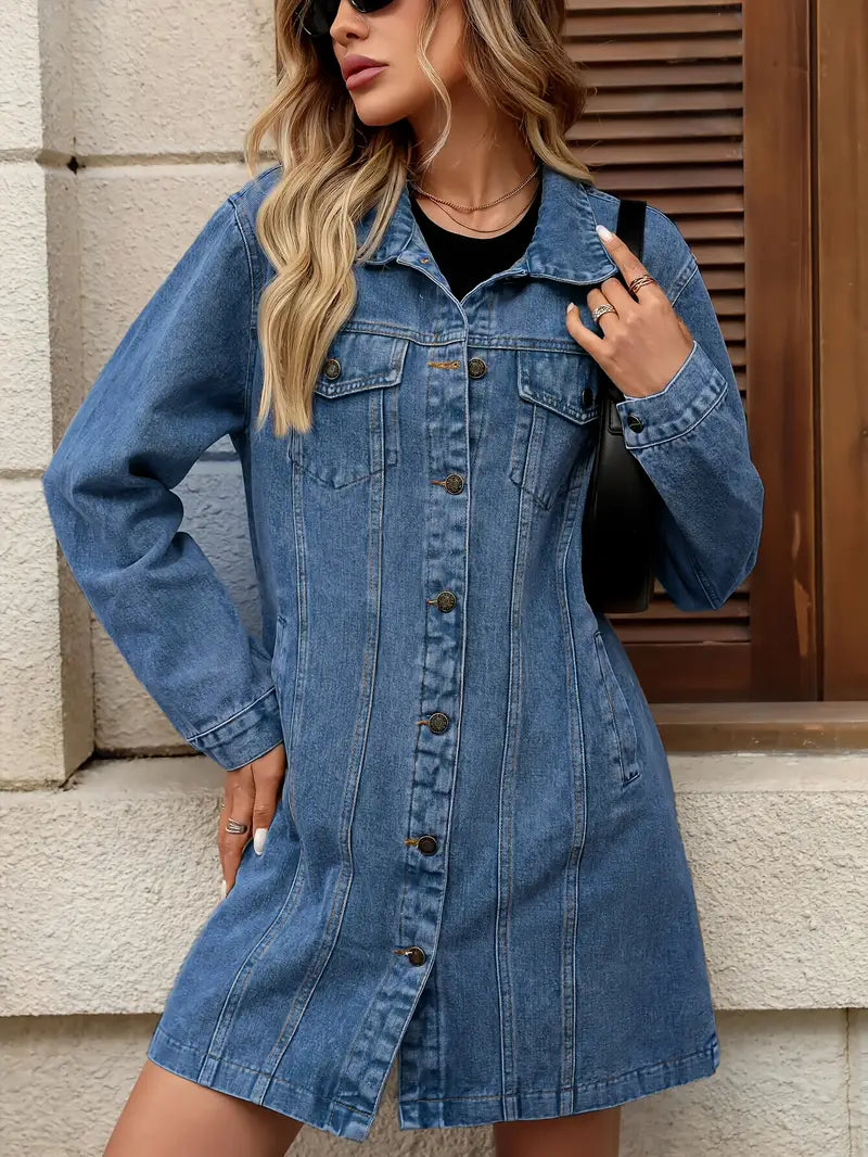 Helena | Klassische Jeansjacke Damen mit praktischen Taschen