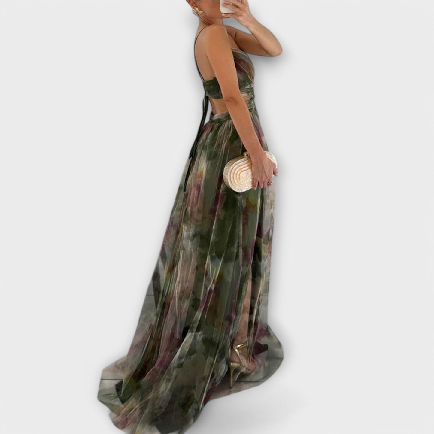 Isabella | Elegantes Mesh Maxikleid für Damen