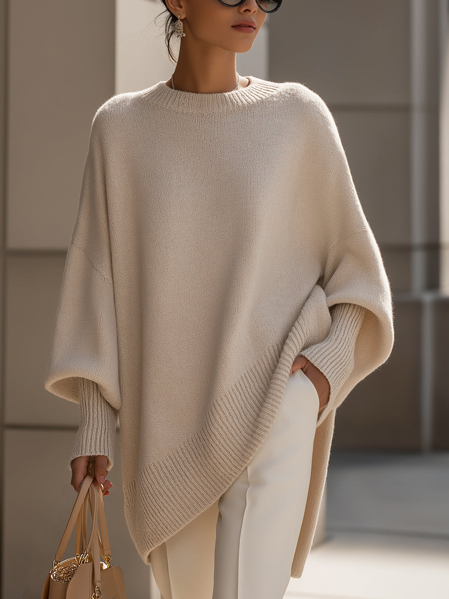 Sophie | Feiner Pullover mit modernem Asymmetrie-Detail