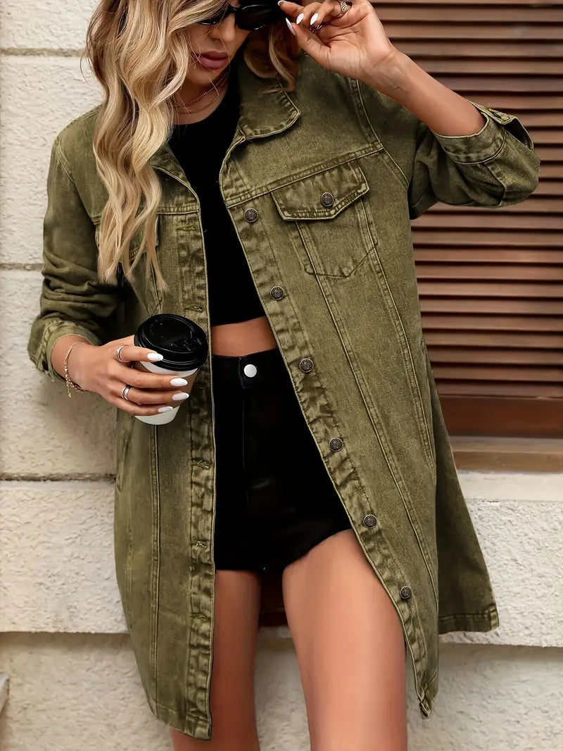 Helena | Klassische Jeansjacke Damen mit praktischen Taschen