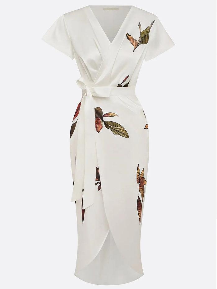 Hanna | Zeitloses Wickelkleid mit Blumenmuster