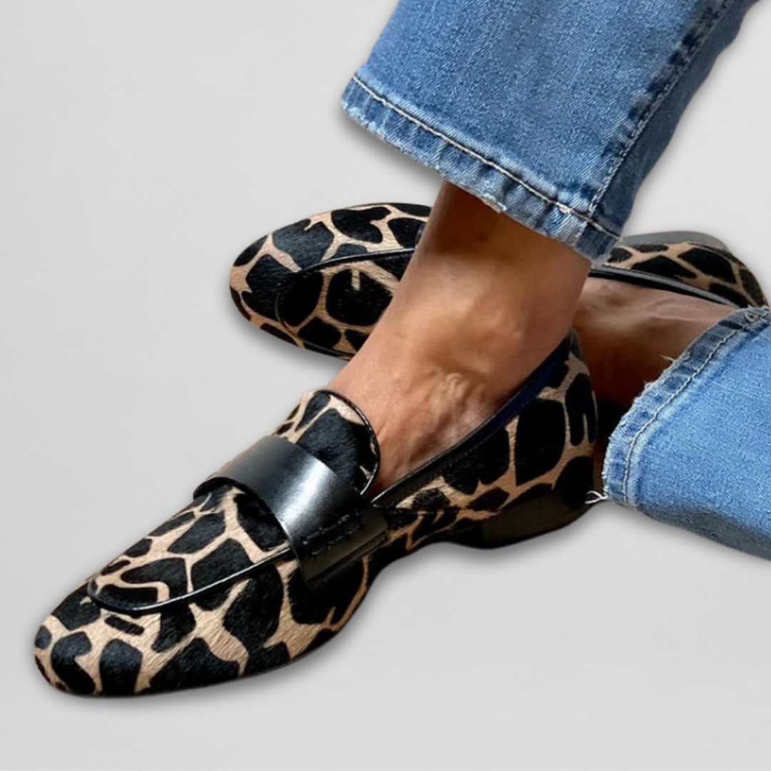Livia | Stilvolle Loafer mit auffälligem Tierdruck