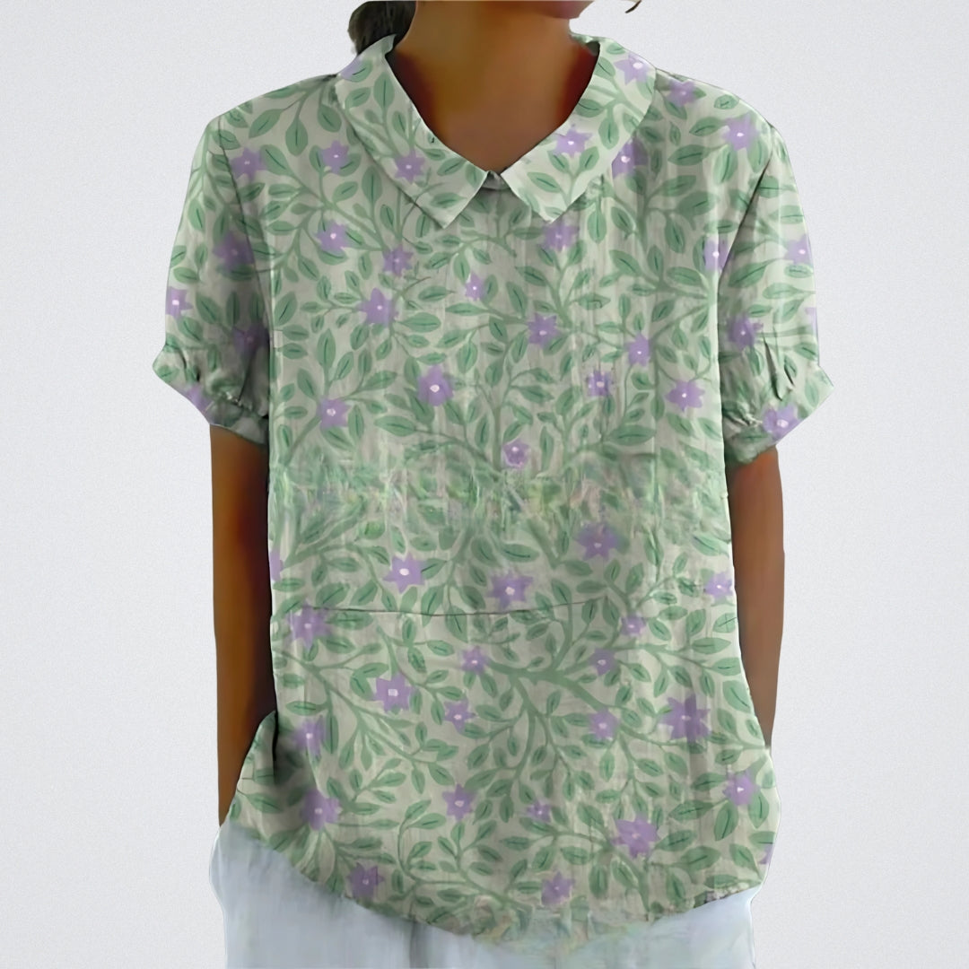 Emilia | Moderne Bluse mit Blumenmuster
