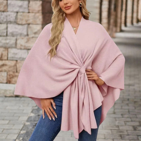 Elena | Klassischer Poncho Damen warm und elegant