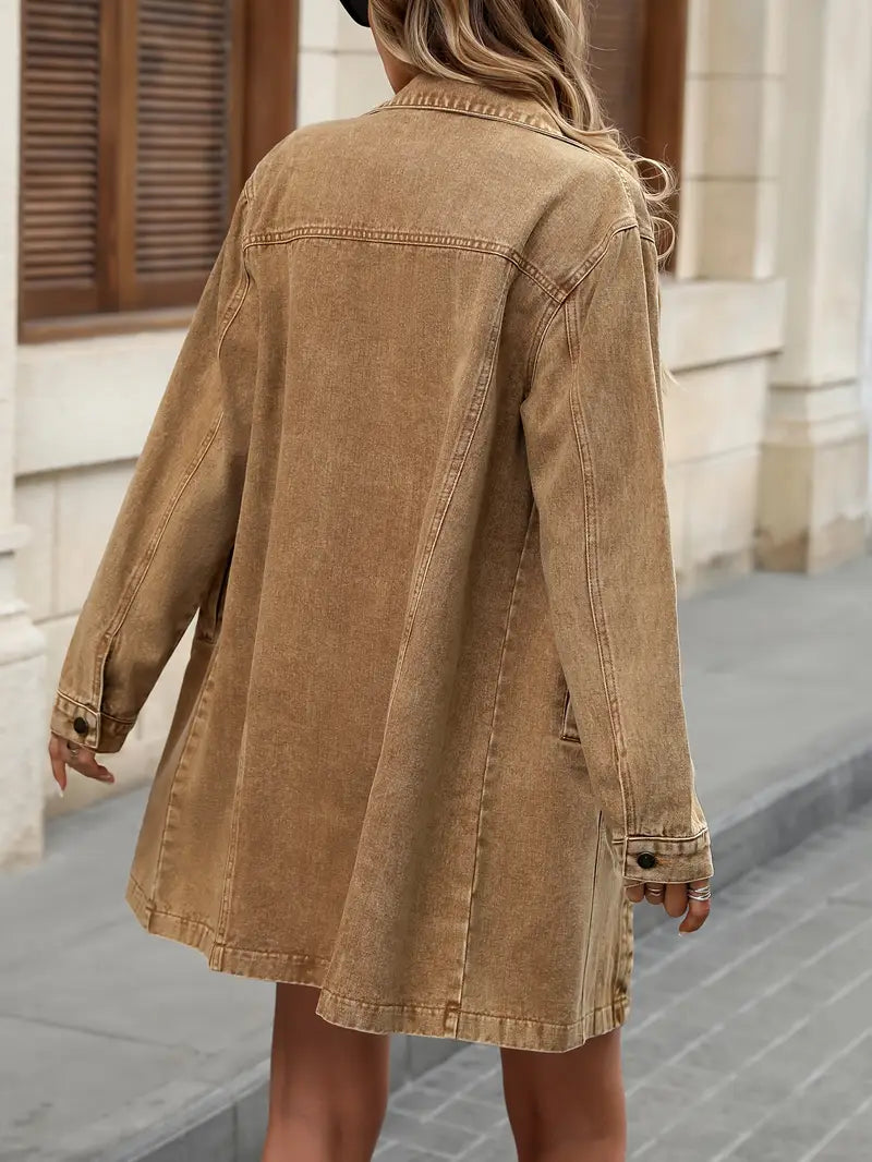 Helena | Klassische Jeansjacke Damen mit praktischen Taschen