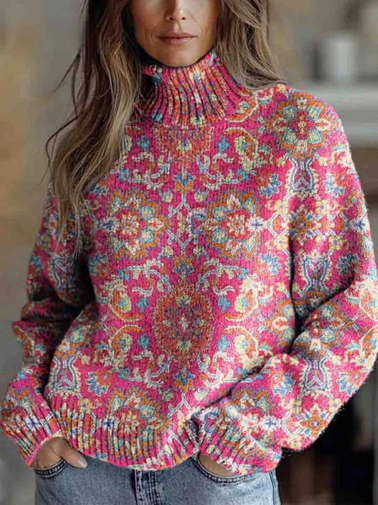 Tessa | Damen Pullover elegant modern floral designt