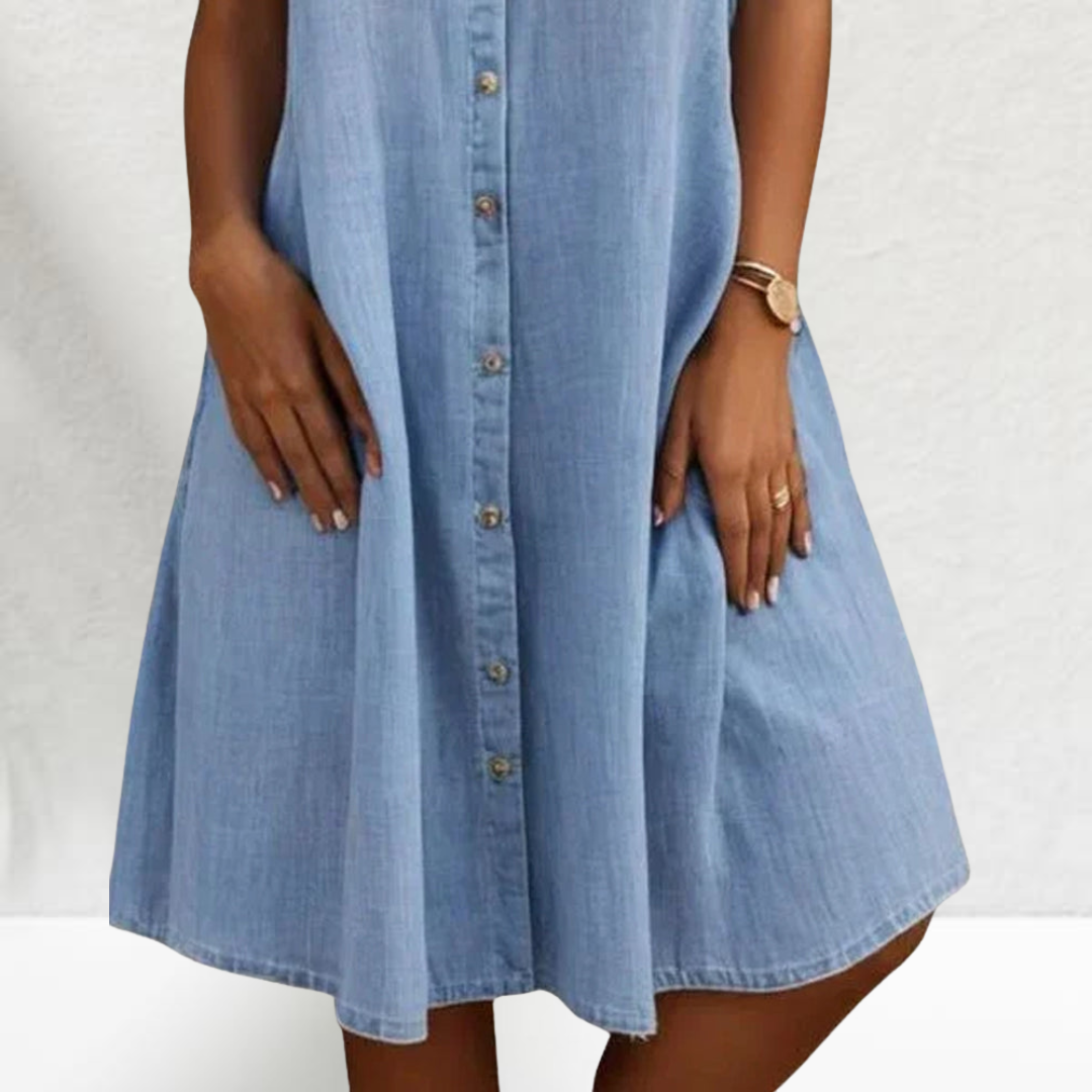 Lea | Feminines Damen Denim-Kleid modern und stilvoll