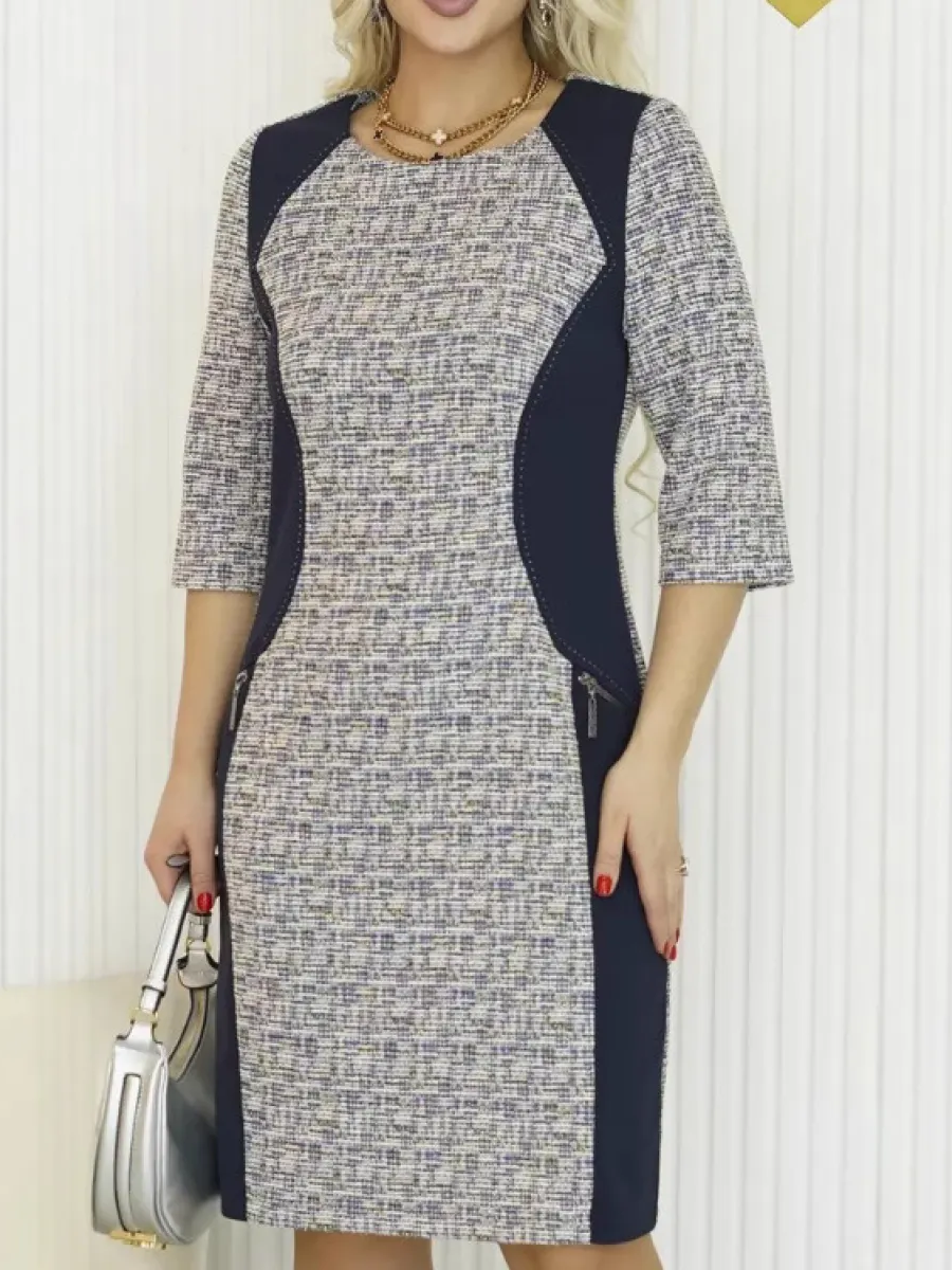 Nina | Elegantes Damen-Midi-Kleid modern & gemustert
