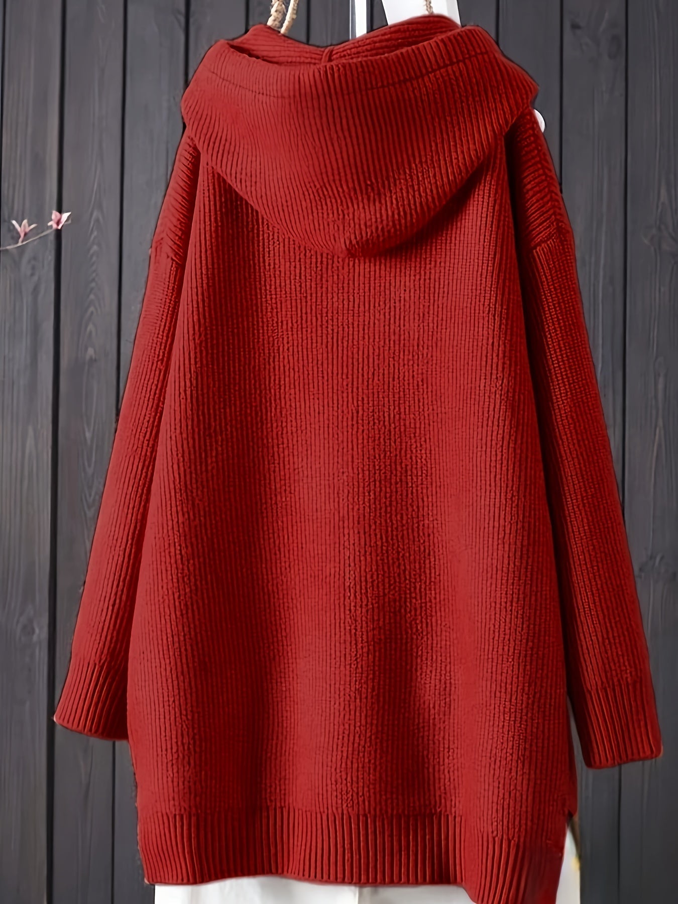 Helena | Lässiger Strick-Kapuzenpullover mit langen Ärmeln
