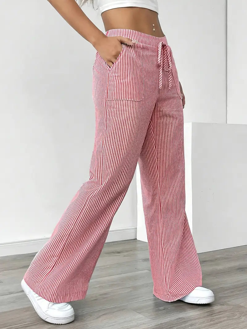 Clara | Elegante gestreifte Hose mit praktischen Taschen