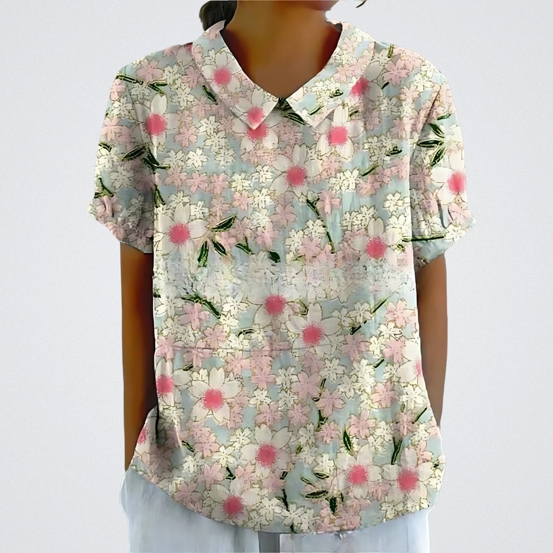 Emilia | Moderne Bluse mit Blumenmuster