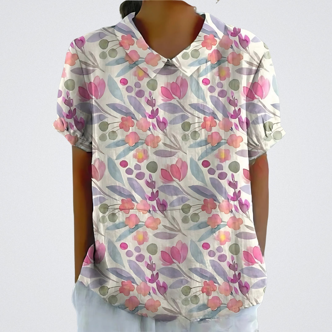 Emilia | Moderne Bluse mit Blumenmuster