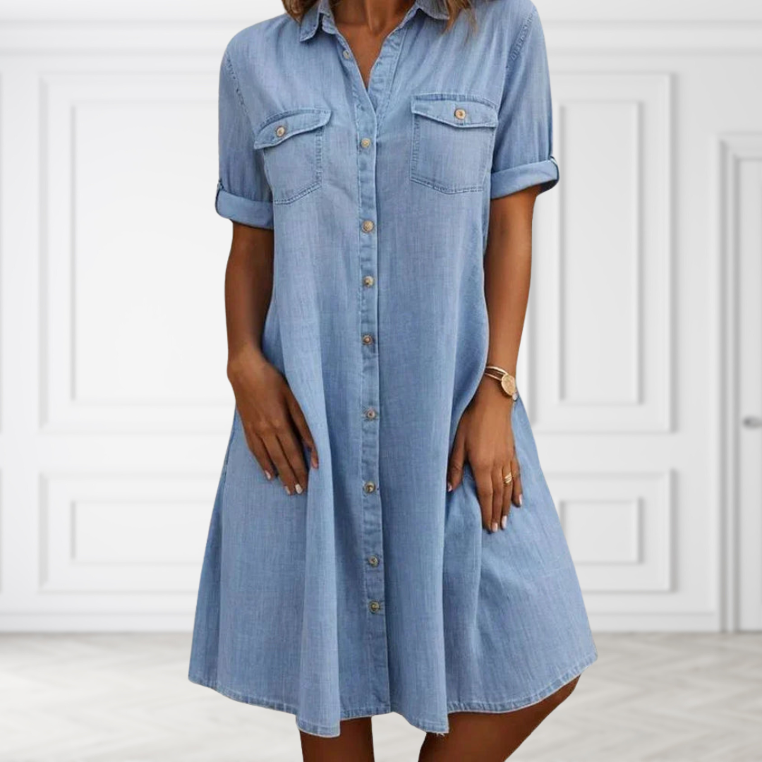 Lea | Feminines Damen Denim-Kleid modern und stilvoll