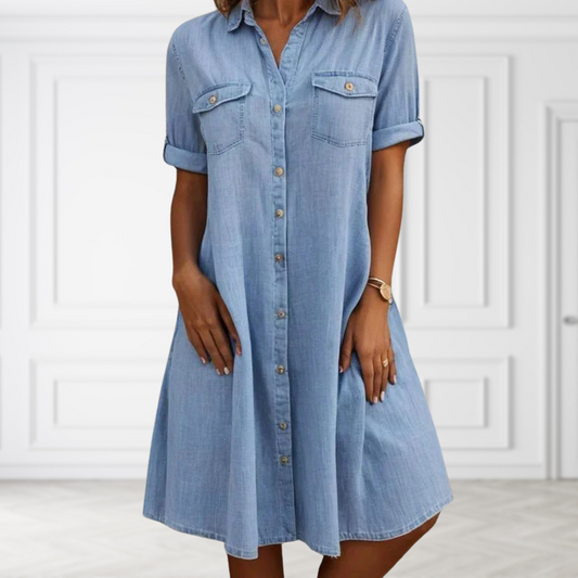 Lea | Feminines Damen Denim-Kleid modern und stilvoll