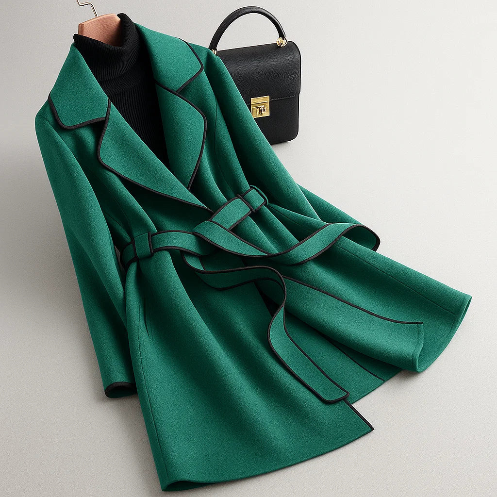 Maya | Damen Trenchcoat mit elegantem Bindegürtel