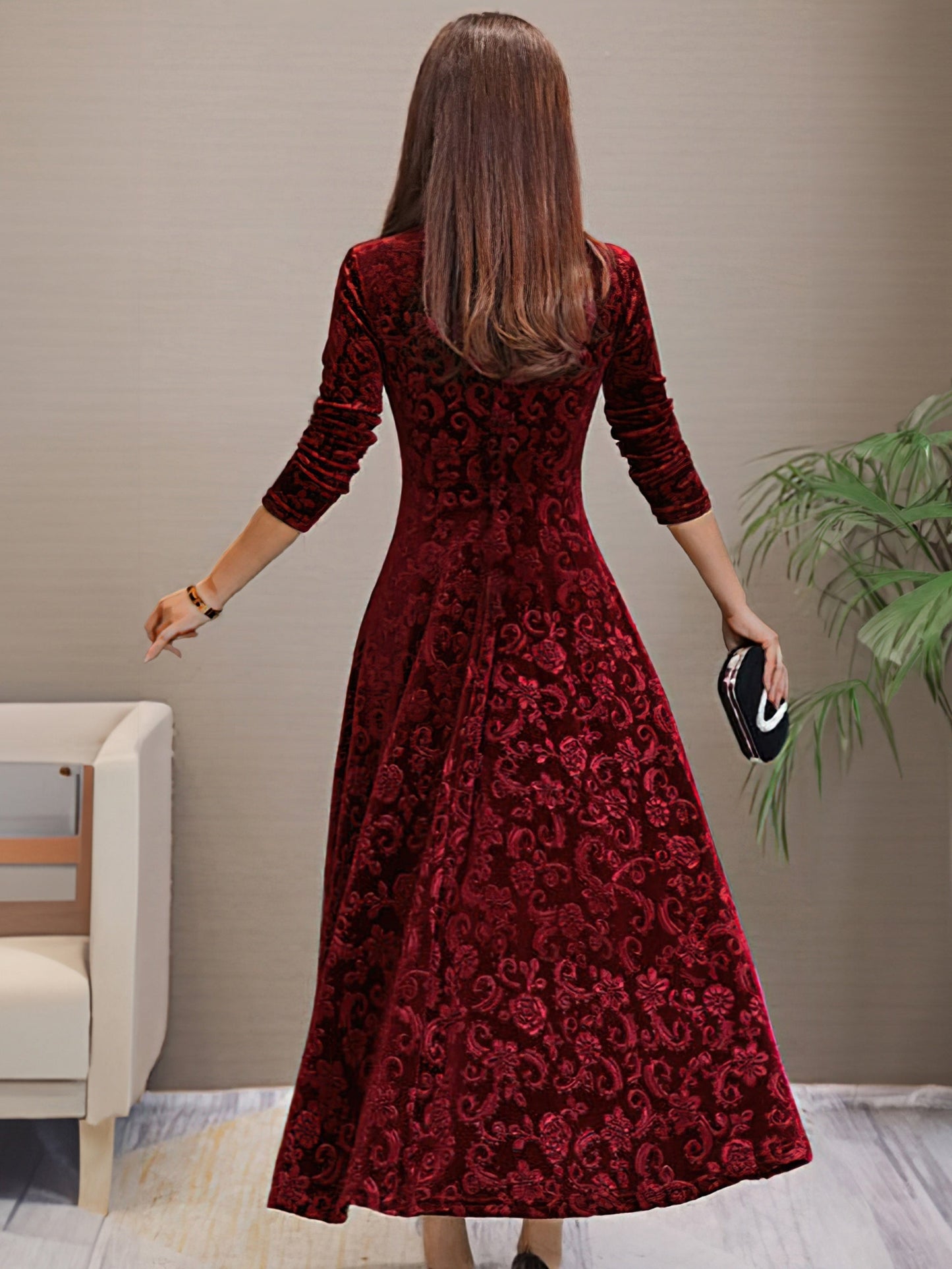 Isabella | Damen Samtkleid elegant modern stilvoll