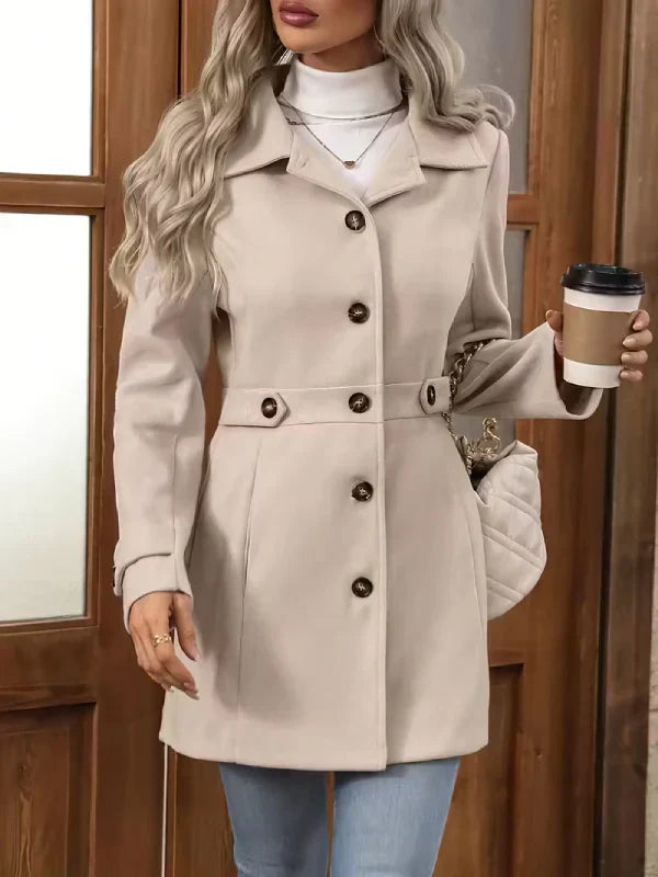 Laura | Eleganter Tweed-Wintermantel Damen chic