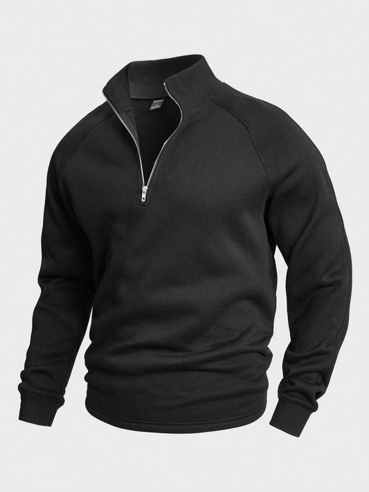 Lukas | Komfortabler Pullover mit halbem Frontzipper