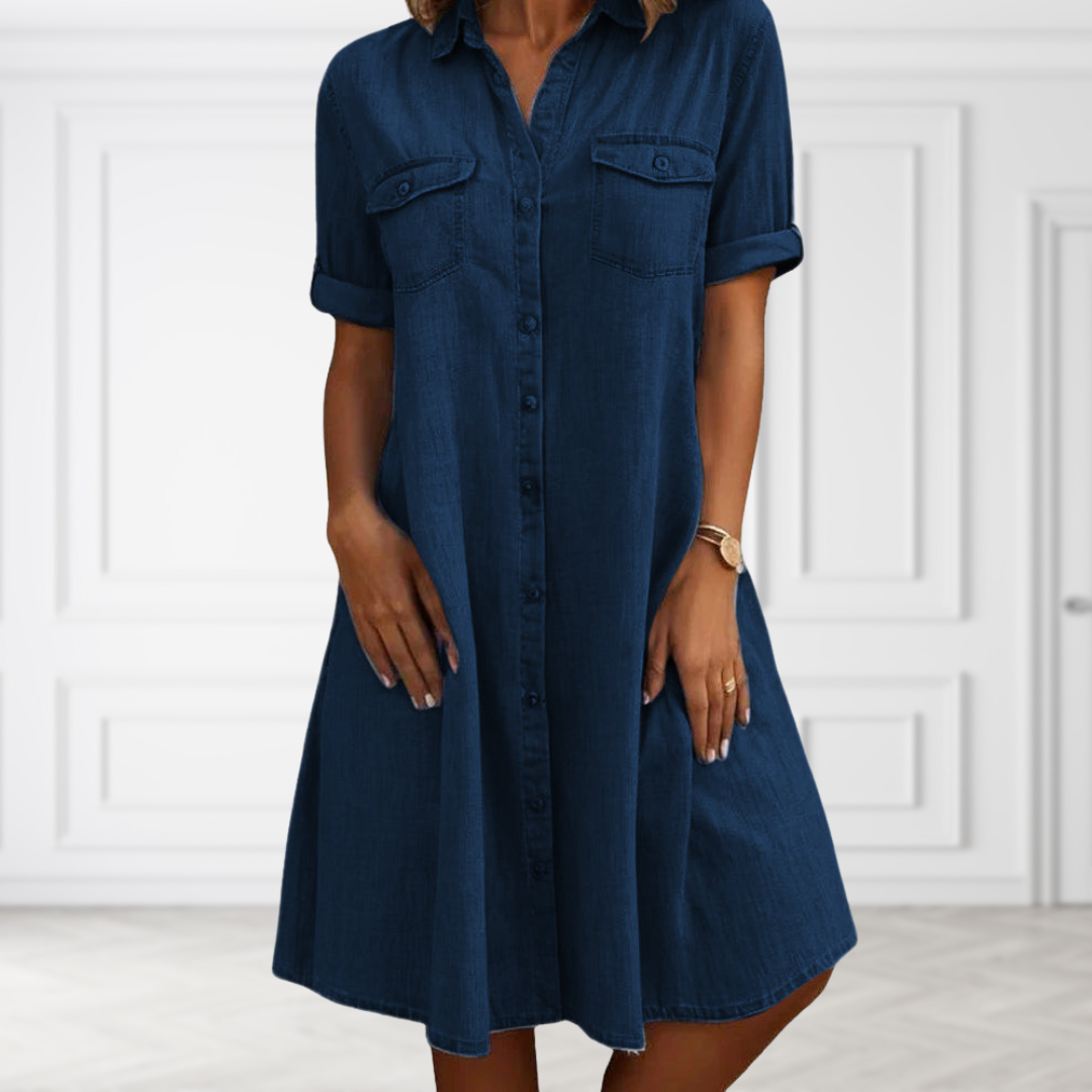 Lea | Feminines Damen Denim-Kleid modern und stilvoll