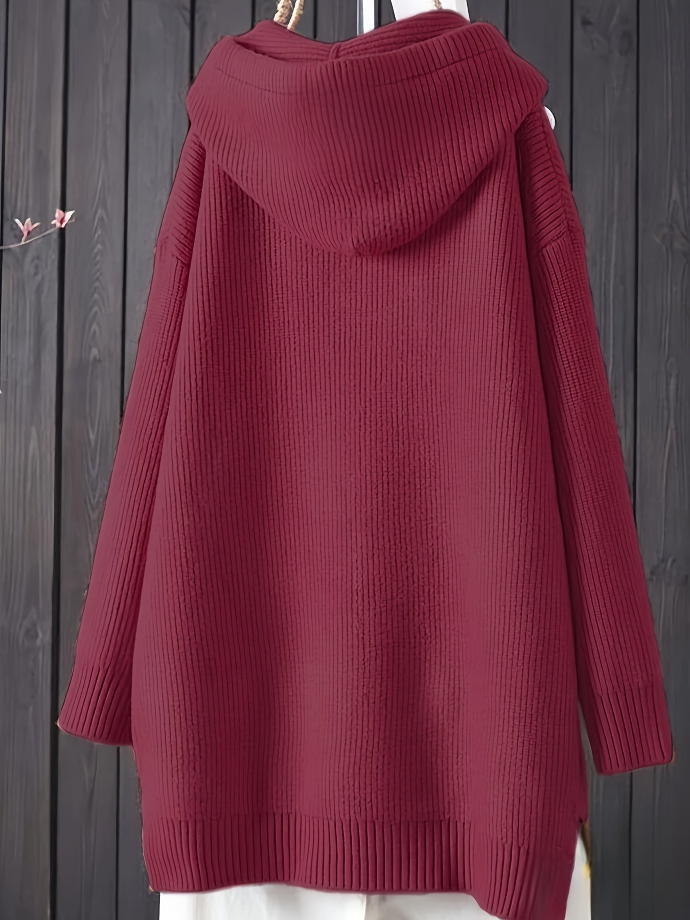 Helena | Lässiger Strick-Kapuzenpullover mit langen Ärmeln