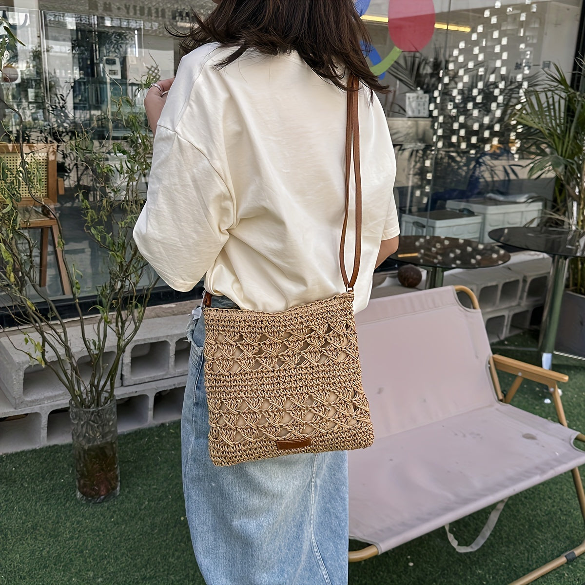 Marlene | Schultertasche im modernen gehäkelten Muster