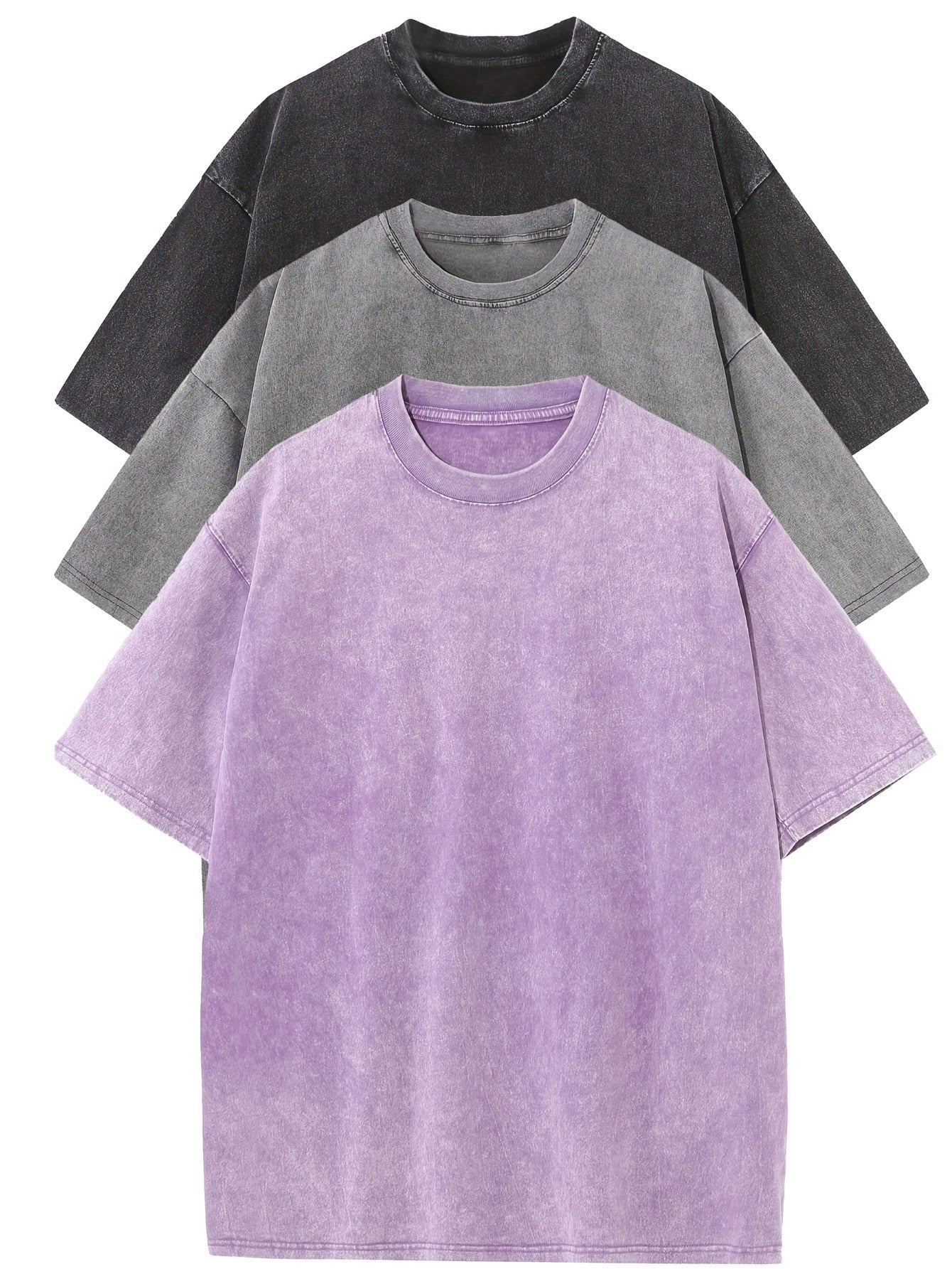 Lias | Lockeres Herren T-Shirt Set aus reiner Baumwolle – 3er-Pack