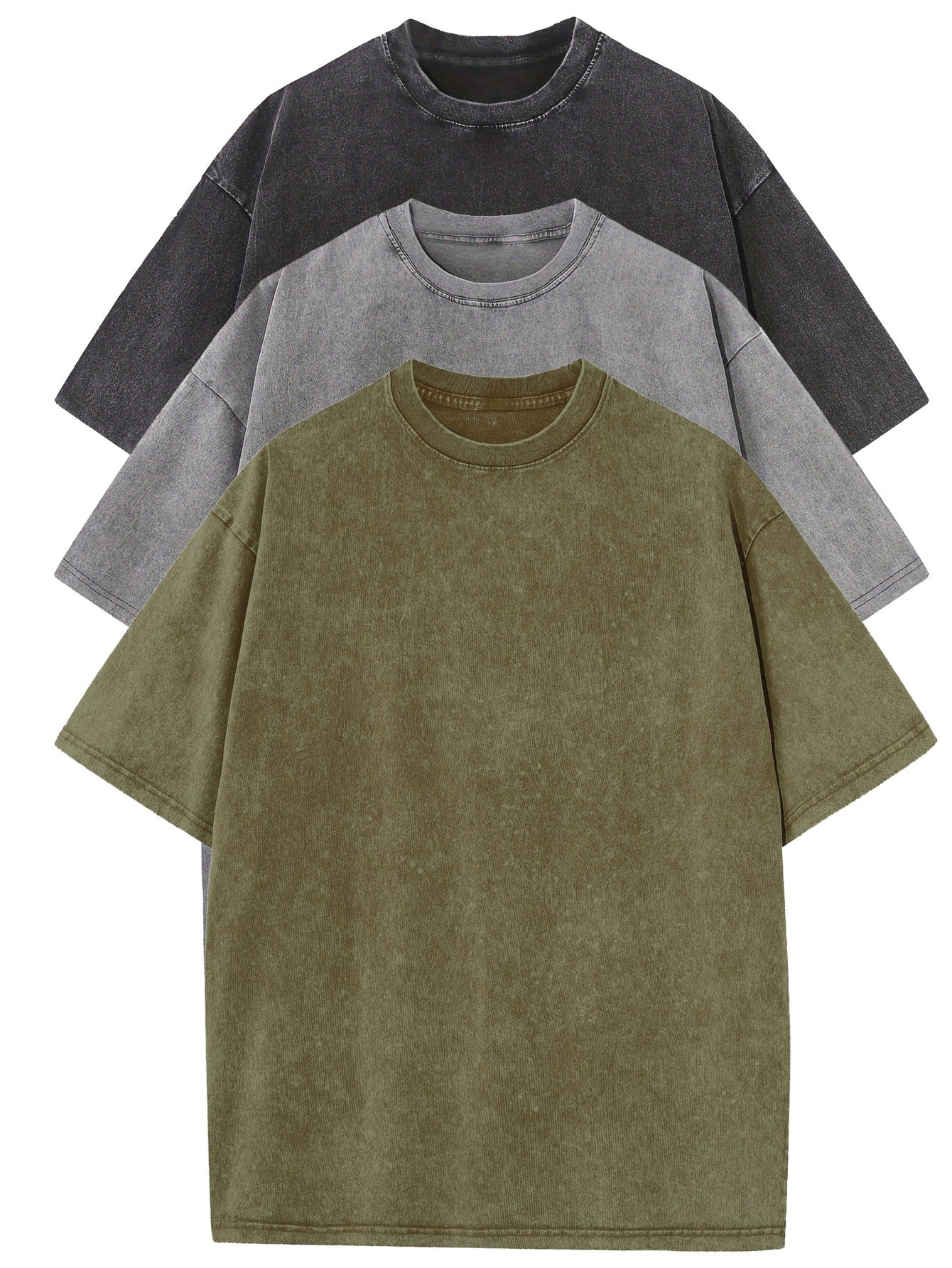 Lias | Lockeres Herren T-Shirt Set aus reiner Baumwolle – 3er-Pack