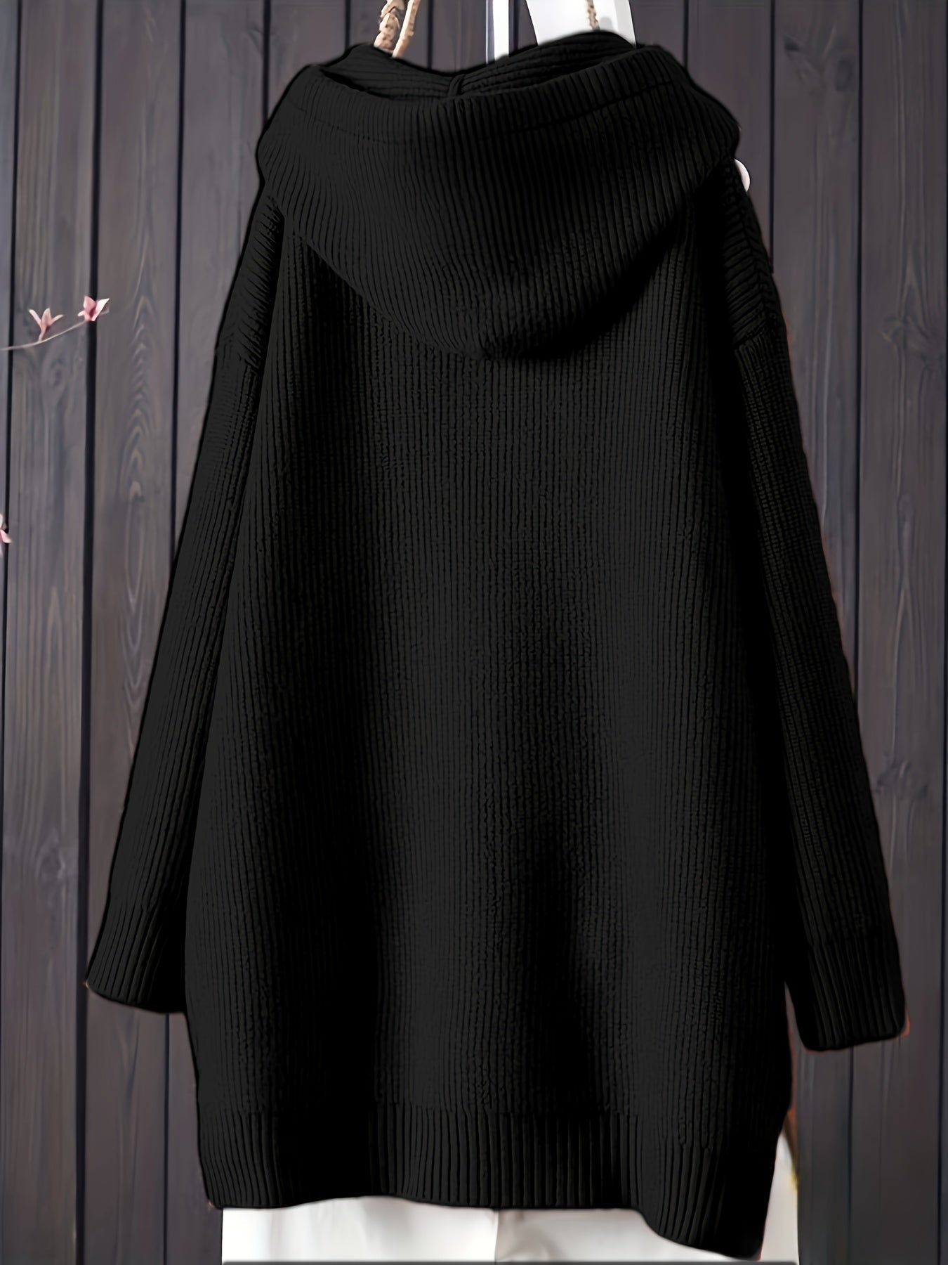 Helena | Lässiger Strick-Kapuzenpullover mit langen Ärmeln