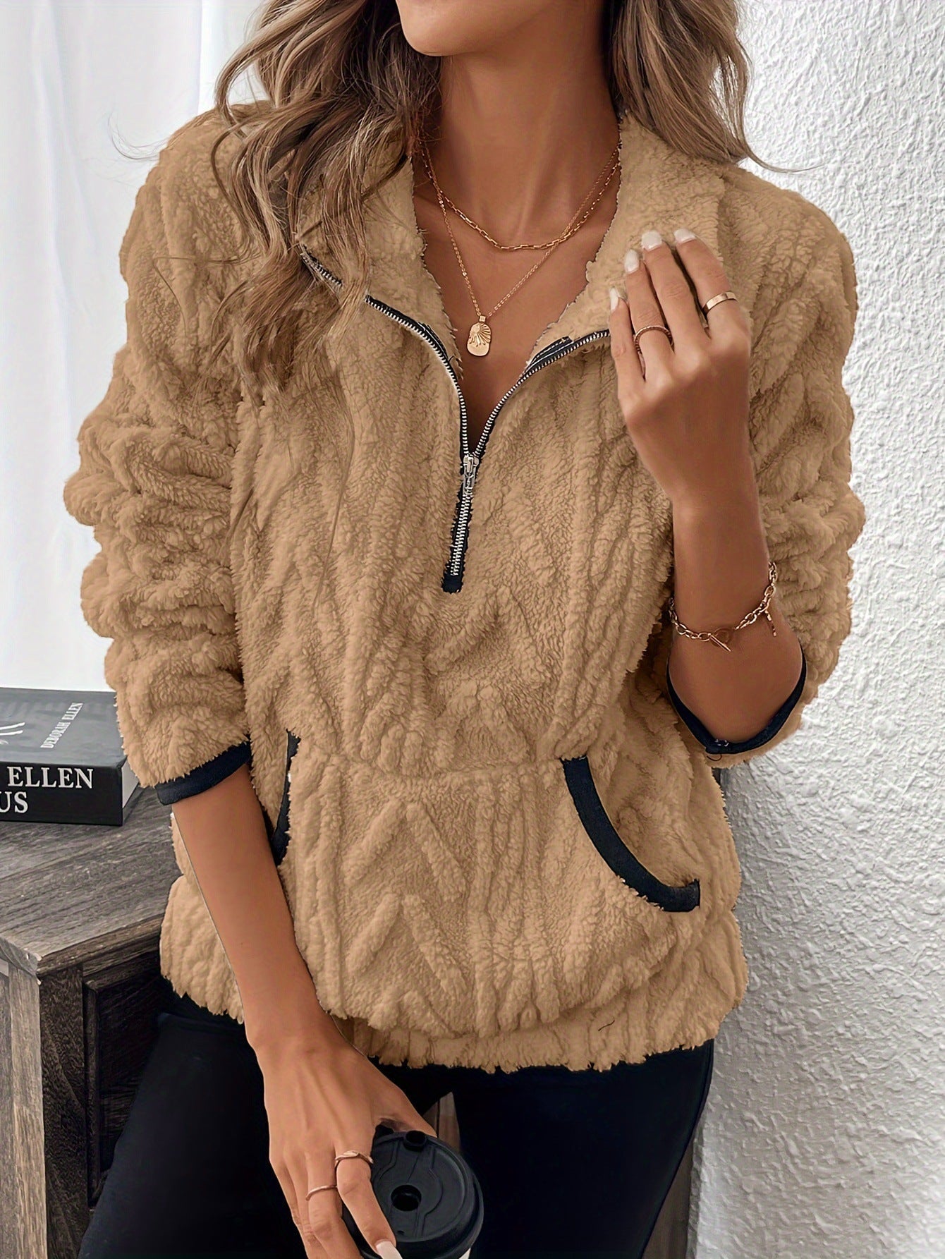 Laura | Warmer Half-Zip Pullover mit praktischer Tasche