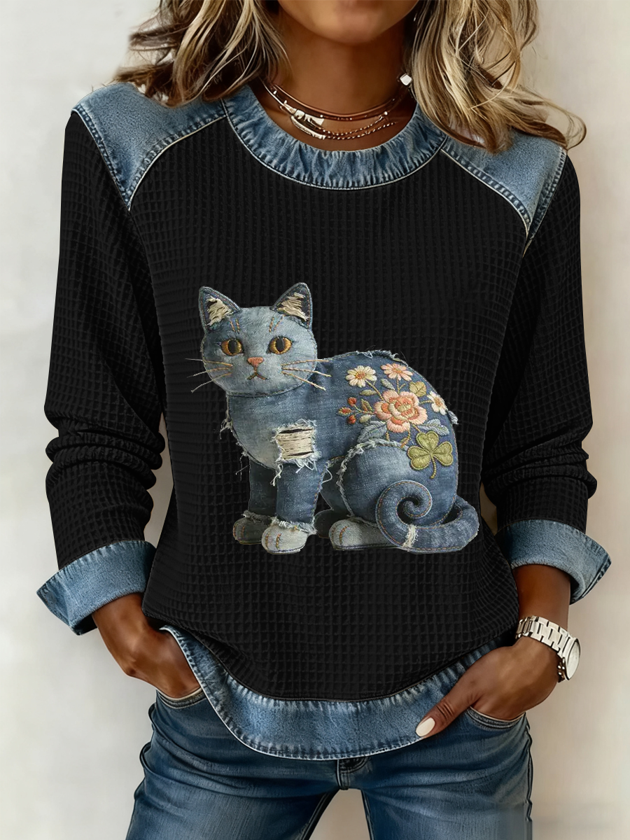 Lena | Komfortables Patchwork-Top für Damen chic