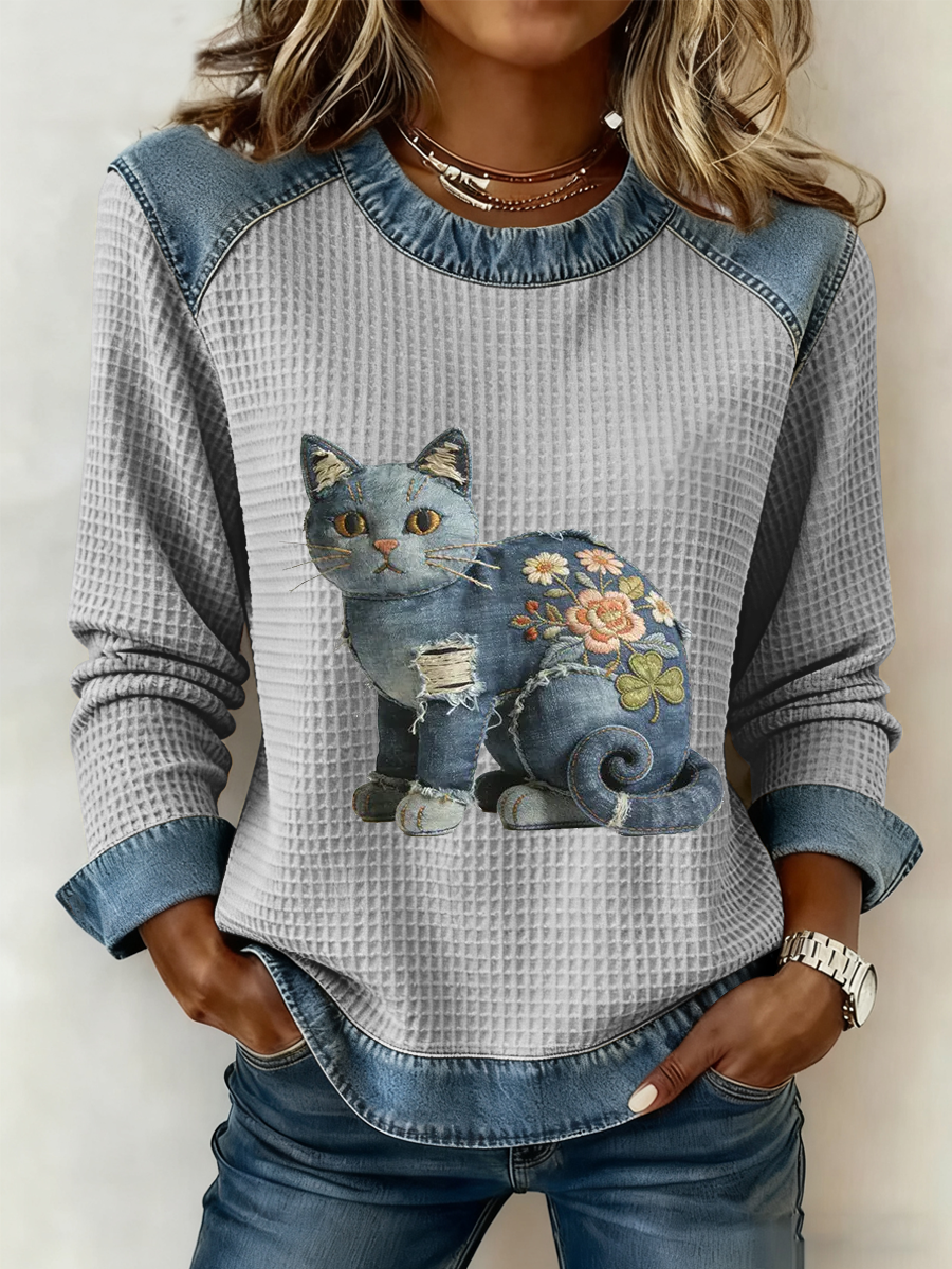 Lena | Komfortables Patchwork-Top für Damen chic