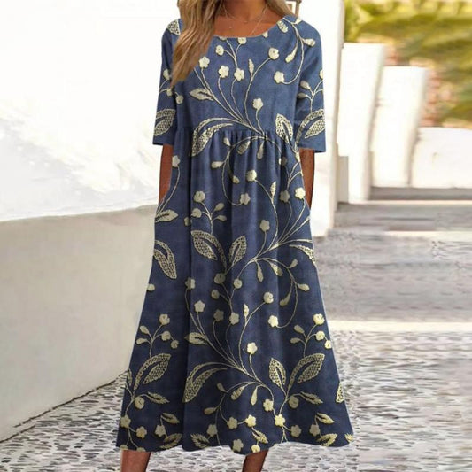 Marie | Stilvolles Damen Blumenkleid im Retro-Vintage Look