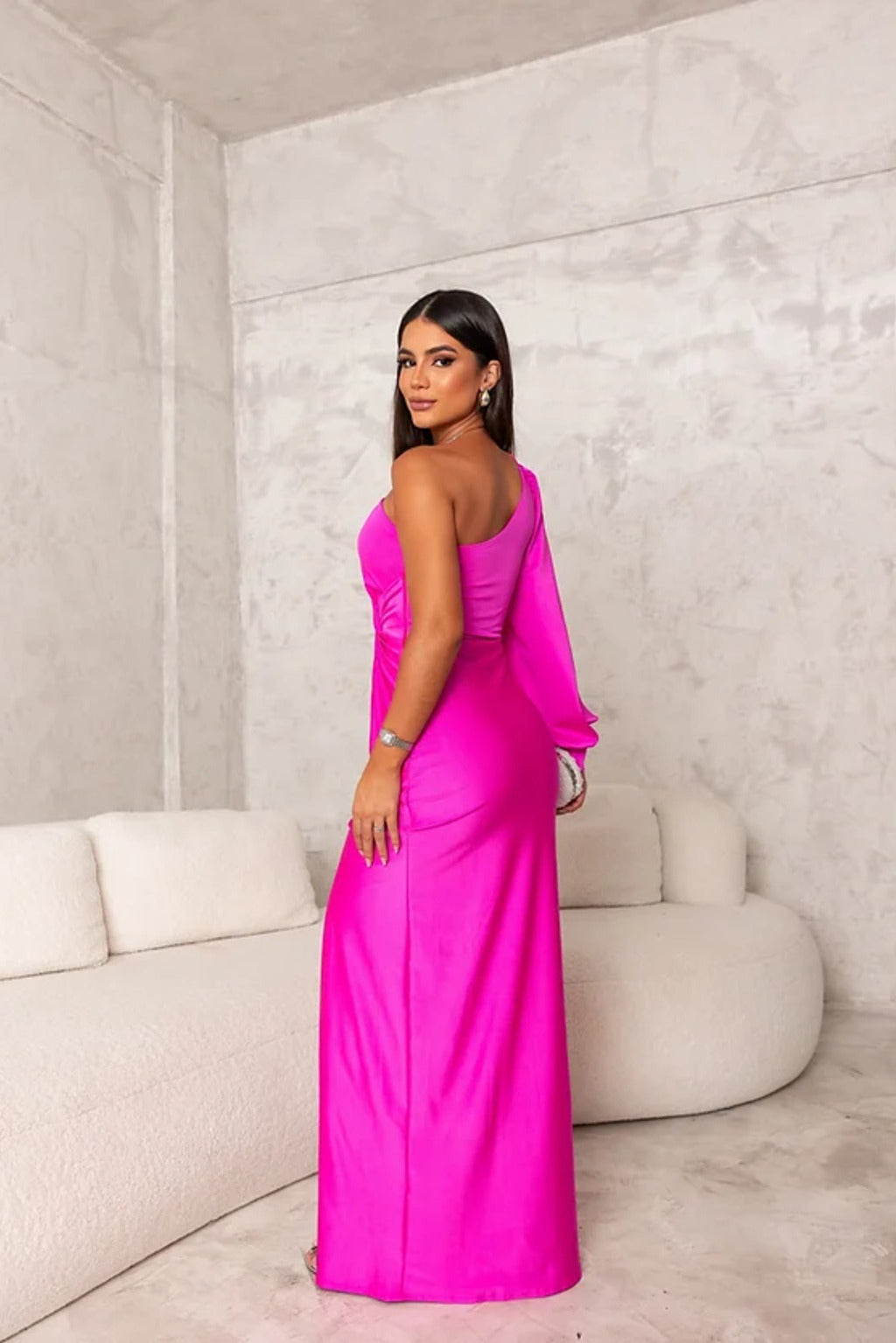 Sofia | Damen Maxikleid schulterfrei modern elegant